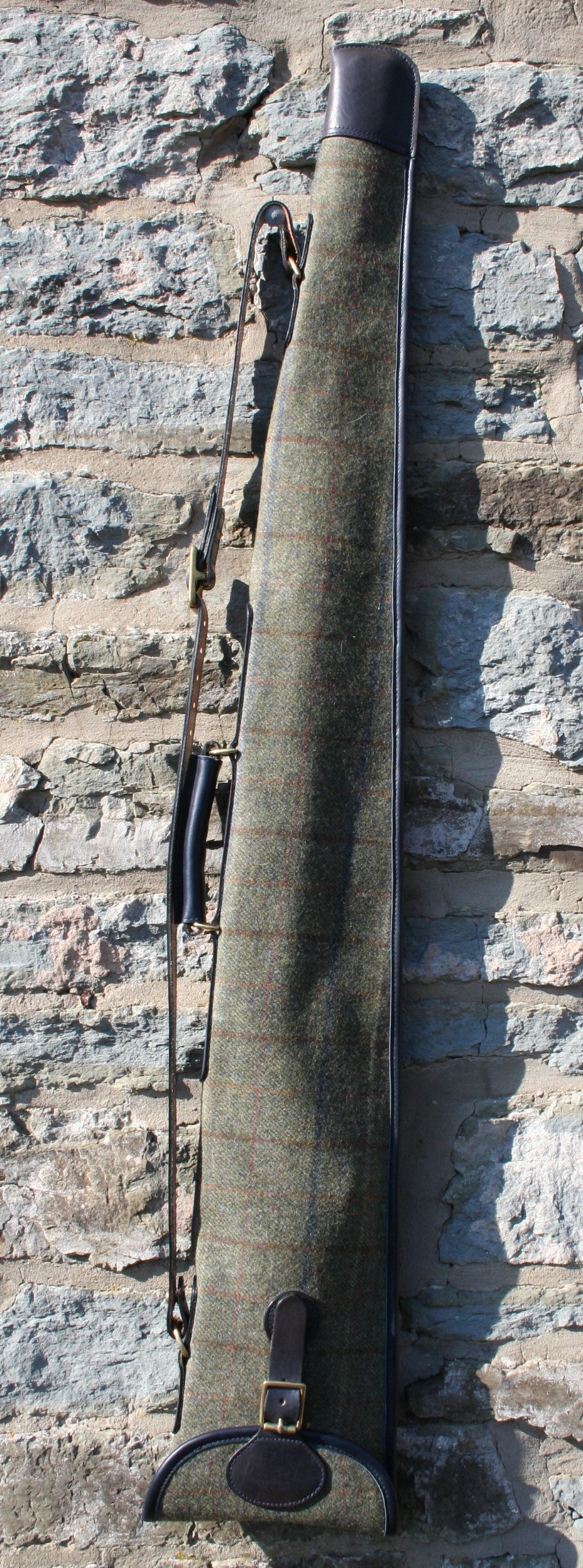 Clunton Tweed and Leather Gun Slip With Handle